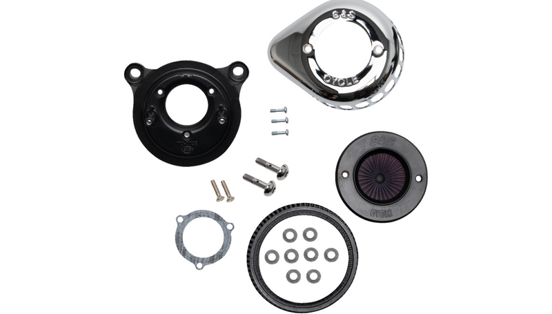 S&S CYCLE Stealth Air Stinger™ Kit with Chrome Teardrop for 2001-'17 Big Twin Models except Throttle by Wire - 170-0721A - PartsOutlet.com.au