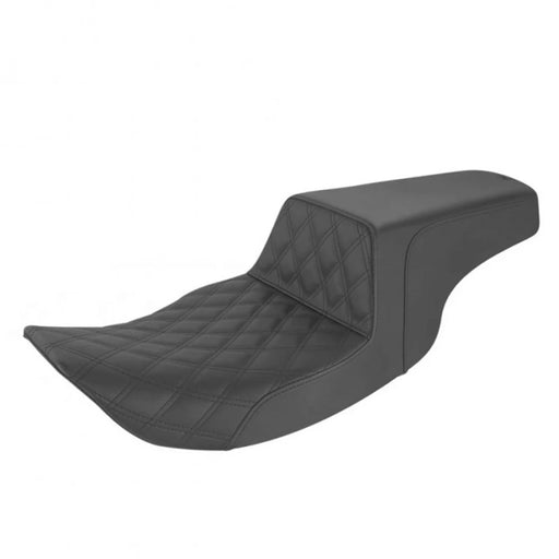 SADDLEMEN Step Up Seat - Lattice stitched - Street Glide/Road King '97-'07 - Black 897-06-172 - PartsOutlet.com.au