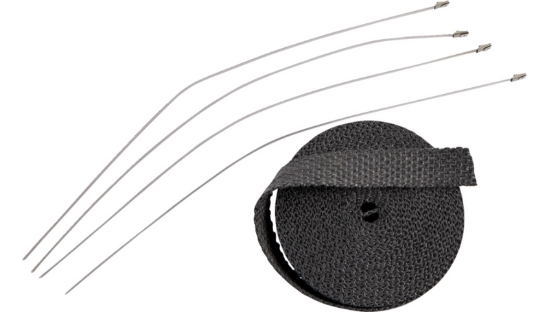 DRAG SPECIALTIES Exhaust Wrap with Tie - Black - 1"x25' - 526-2002