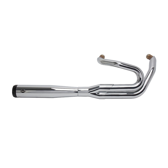 S&S CYCLE SUPERSTREET 2-1 for WIDE CHASSIS M8 SOFTAIL® MODELS—Chrome 550-0847B