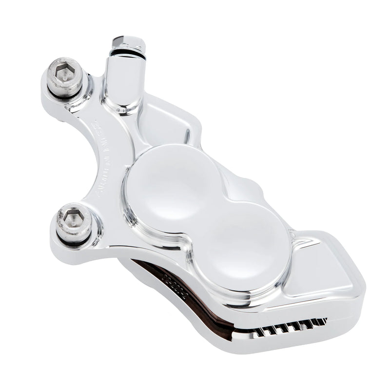 ARLEN NESS 4-PISTON BRAKE CALIPERS, 11.8" CHROME - Front Left - Harley-Davidson '06-'22 - 02-220