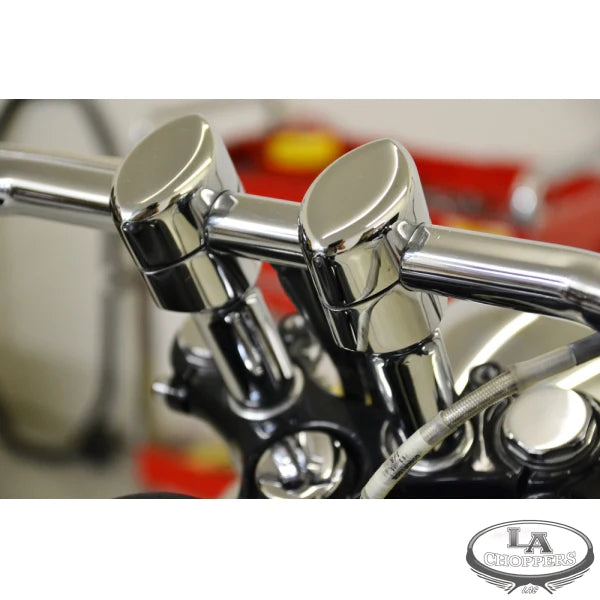 LA CHOPPERS RISERS SMOOTH FOR 1" HANDLEBARS 4" RISE CHROME UNIVERSAL - LA-7402-04