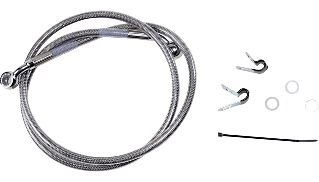 DRAG SPECIALTIES Brake Line - Front - +2" - Stainless Steel - '04-'12 XL 660310-2