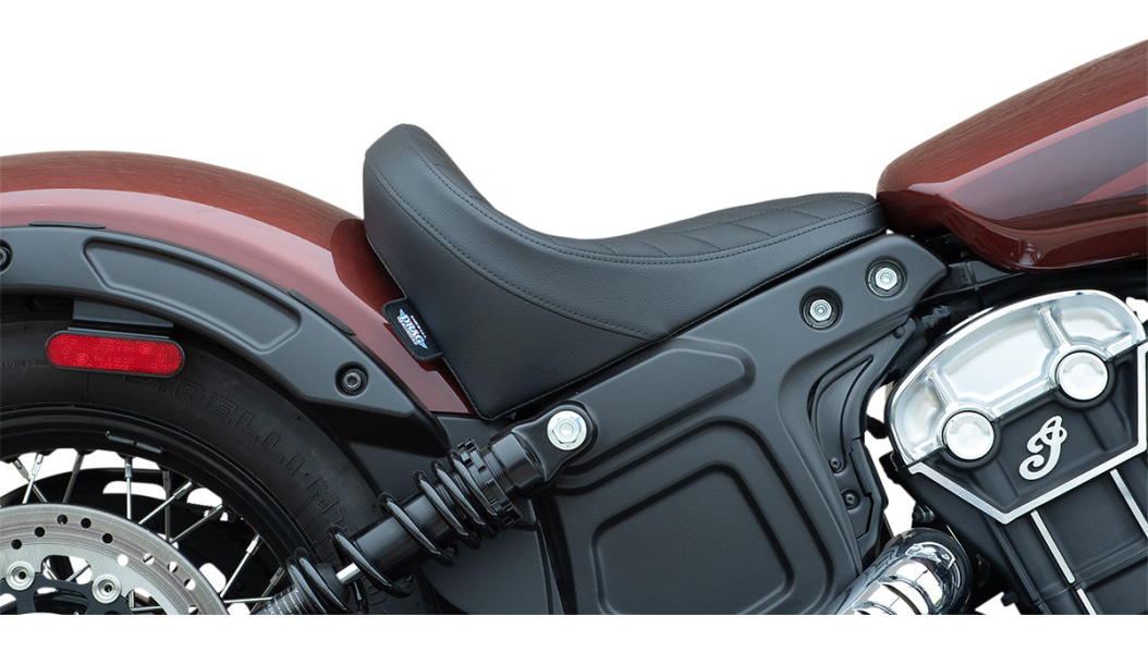 DRAG SPECIALTIES Solo Seat - Diamond - Black - Indian Scout - 2018-2020 Vinyl 0810-2257 - PartsOutlet.com.au