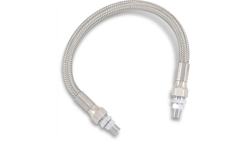 DRAG SPECIALTIES Oil Line with Fittings - Stainless Steel - 12" - 612