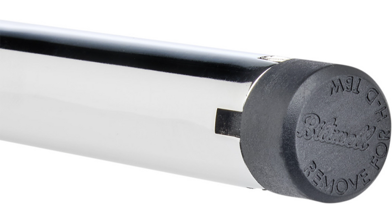 BILTWELL Handlebar - Tracker Mid - TBW & Slotted - Chrome 6008-1057 - PartsOutlet.com.au