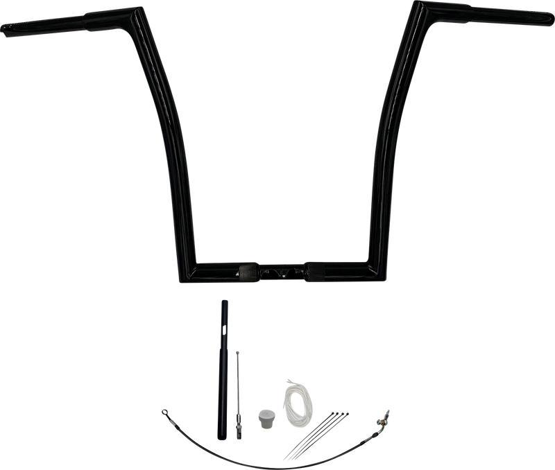 FAT BAGGERS INC. 1-1/4" EZ Install Flat Top Handlebar Kit - 16" - Black 719916-B