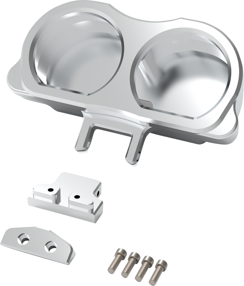 LA CHOPPERS Gauge Mount - Dual - Raw - FLT '15-'22 - LA-7397-03R