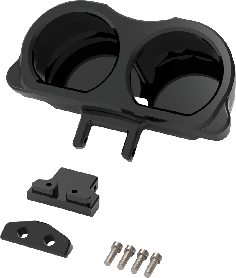 LA CHOPPERS Gauge Mount - Dual - Black - FLT '15-'22 - LA-7397-03B