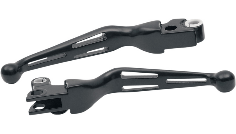 DRAG SPECIALTIES Levers - Slotted - FL Touring - Harley-Davidson 2008-2016 - Black H07-0587B - PartsOutlet.com.au