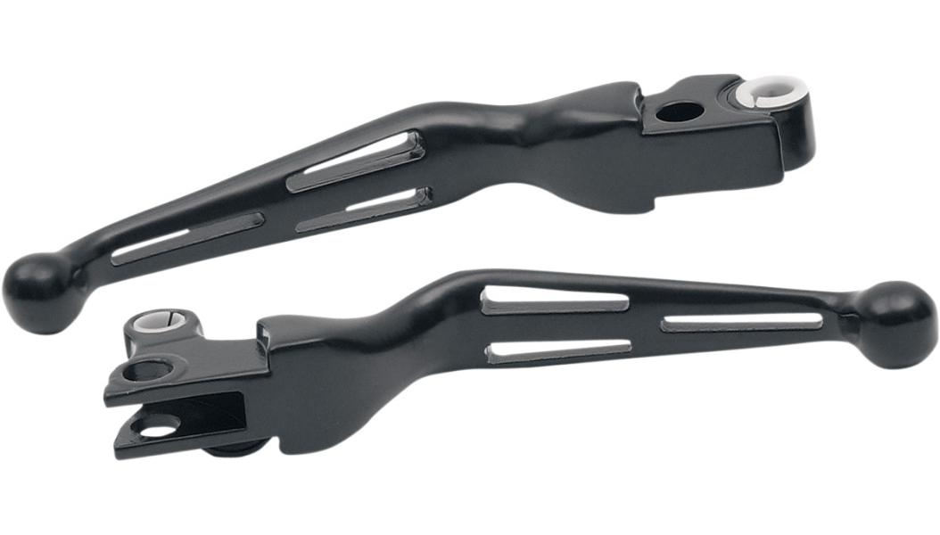 DRAG SPECIALTIES Levers - Slotted - FL Touring - Harley-Davidson 2008-2016 - Black H07-0587B