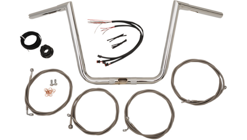 LA CHOPPERS Handlebar and Cable Kit - 10" - Chrome - FLTR '17-'20 - LA-7312KT1-61