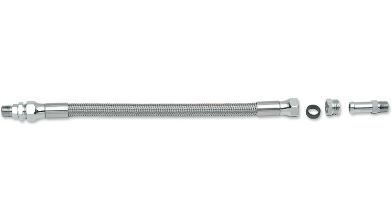 DRAG SPECIALTIES Oil Line with Fittings - Stainless Steel - 12" - 612