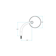 BILTWELL Mirror - Round - Chrome - Pair - 6503-400-532 - PartsOutlet.com.au