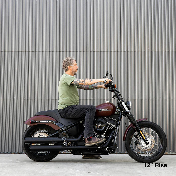 BILTWELL Risers - Murdock - 12" - Black 6403-201-12
