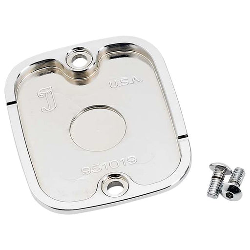 JOKER MACHINE Master Cylinder Cover - Brake - Front - Finned - Chrome - Harley-Davidson 1996-2009 - 951019-3 - PartsOutlet.com.au