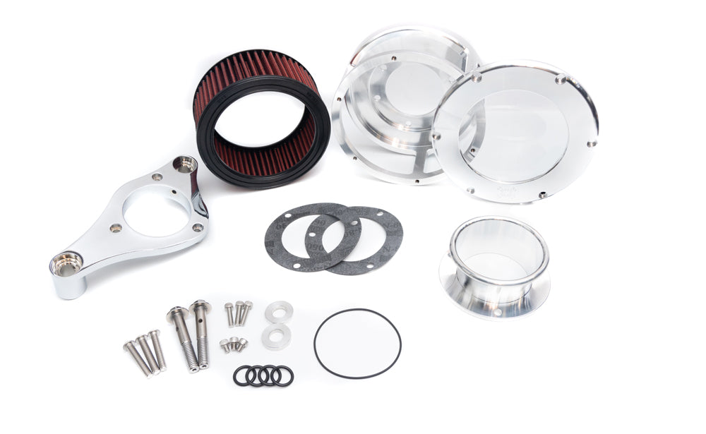 FEULING OIL PUMP CORP. Air Cleaner - BA Series - Raw - Clear Cover - Red - Harley-Davidson 2017-2022 - M8 5432