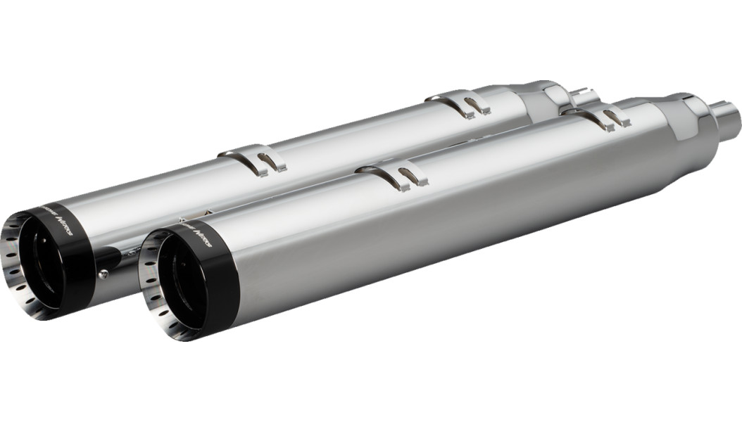 KHROME WERKS 4-1/2" War Hammer Mufflers - Indian Touring with saddlebags - Chrome 202220