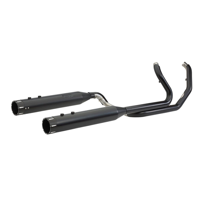 S&S CYCLE EL DORADO EXHAUST SYSTEM for M8 TOURING MODELS–Black with Black Highlight Machined Tracer End Cap 550-0702C - PartsOutlet.com.au