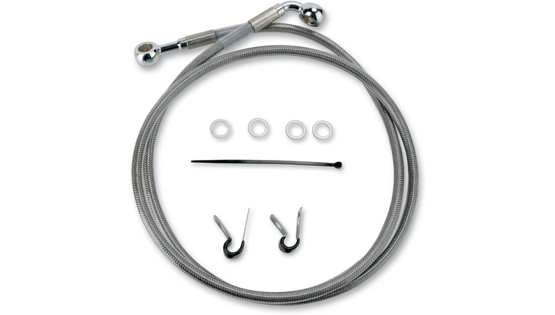 DRAG SPECIALTIES Brake Line - Front - +2" - Stainless Steel - '04-'12 XL - 660310-2