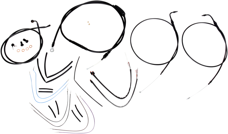 BURLY BRAND Control Kit - 16" Ape Hanger Handlebars - Softail '11-'15 - B30-1072