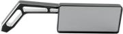 PRO-ONE PERF.MFG. Mirror - Weekend Warrior - Side View - 2 Tone/Cut-Out - Rectangle - Black - Right 102470B