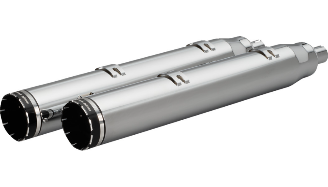 KHROME WERKS 4-1/2" War Hammer Mufflers - Indian Touring with saddlebags - Chrome 202220