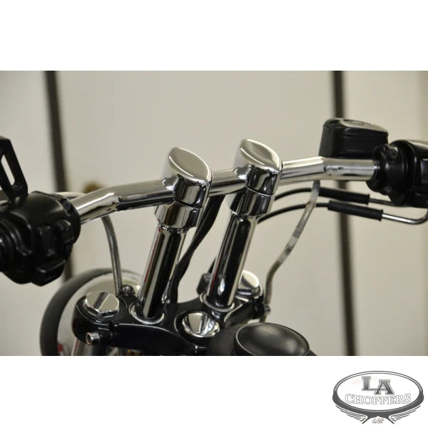 LA CHOPPERS RISERS SMOOTH FOR 1" HANDLEBARS 6" RISE CHROME UNIVERSAL - LA-7402-06