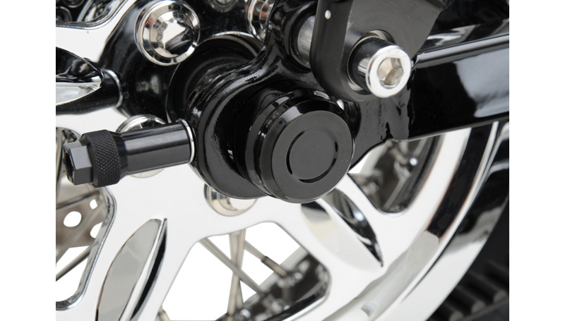 DRAG SPECIALTIES Axle Cap - Rear - Sportster 2008-2012 - Black 0214-0833 - PartsOutlet.com.au