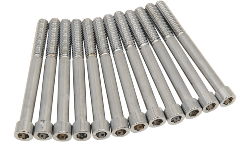 DRAG SPECIALTIES Bolt Kit M8 Crankcase Smooth All Chrome - Harley-Davidson 2017-2021 - MK778S - PartsOutlet.com.au