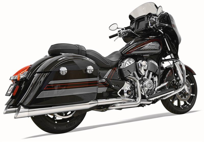 BASSANI XHAUST True Dual Exhaust - Indian Cheiftain & Roadmaster 2014-2019 - Chrome 8C16S