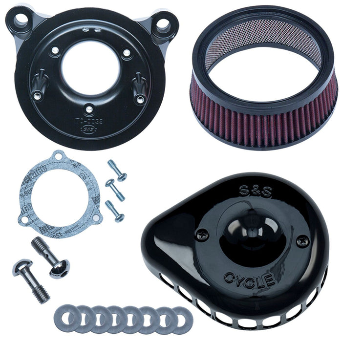 S&S CYCLE Stealth Air Cleaner Kit with Gloss Black Mini Teardrop Cover for 2008-2017 HD® Touring Models and 2016-2017 Softail®Models - 170-0438 - PartsOutlet.com.au