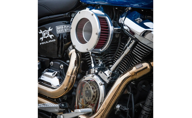 FEULING OIL PUMP CORP. Air Cleaner - BA Series - Raw - Clear Cover - Red - Harley-Davidson 2017-2022 - M8 5432 - PartsOutlet.com.au
