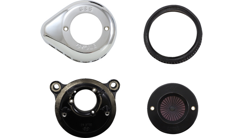 S&S CYCLE Stealth Air Stinger™ Kit with Chrome Teardrop for 2001-'17 Big Twin Models except Throttle by Wire - 170-0721A - PartsOutlet.com.au