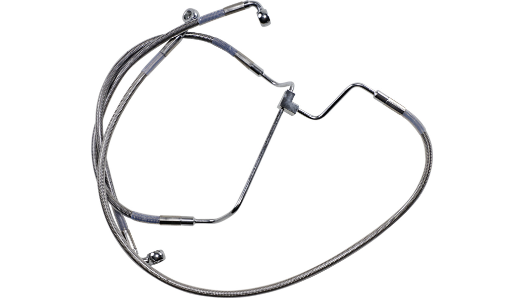 DRAG SPECIALTIES Brake Line - +4" - Harley-Davidson 2014-2019 - Stainless Steel 614085-4