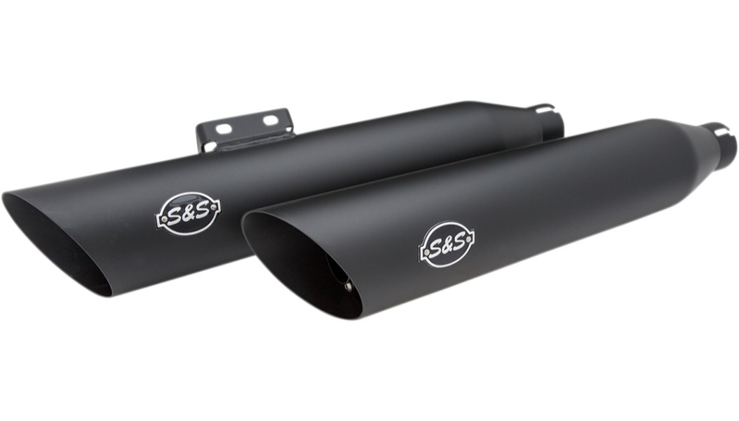 S&S CYCLE Slash Cut Mufflers - M8 Softail 2018+ Black 550-0735 - PartsOutlet.com.au