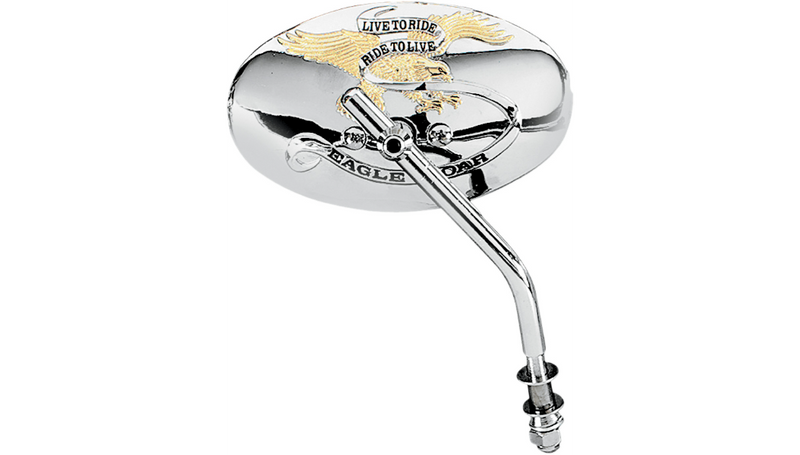 DRAG SPECIALTIES 6" Live to Ride Mirror - Oval - Each - KA-65EG-BC429