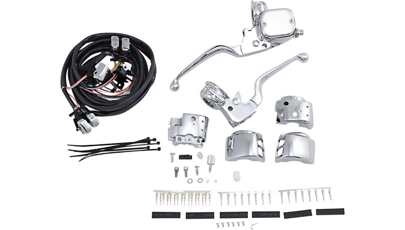 DRAG SPECIALTIES Handlebar Controls - 9/16" Master Cylinder Single Disc - Harley-Davidson '96-'11 - H07-0748AK