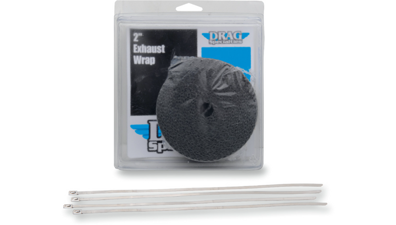 DRAG SPECIALTIES Exhaust Wrap with Tie - Black - 2"x25' - 526-2004