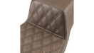 SADDLEMEN Step Up Seat - Lattice Stitched - Brown - Street Glide/Road King '97-'07 - 897-06-172BR - PartsOutlet.com.au