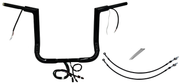 FAT BAGGERS INC. EZ Install Wired 1-1/2" Flat Top Handlebar Kit - 14" - Chrome 601214