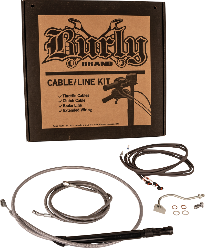 BURLY BRAND Control Kit - Bagger - 15" - Stainless Steel - Harley-Davidson '21-'24 - B30-1317