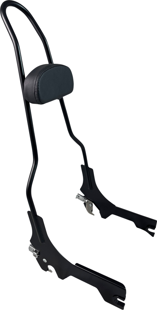 MOTHERWELL Quick Release Sissy Bar - 23" - With Pad - Matt Black MWL-196-18-MB