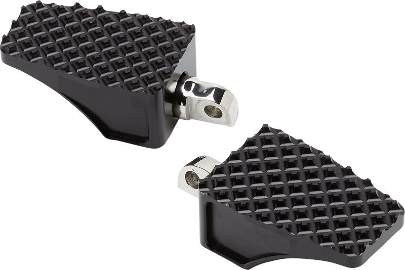 LA CHOPPERS County Line Billet Footpegs - Male Mount - Black - Harley-Davidson '84-'22 - LA-P100-00B