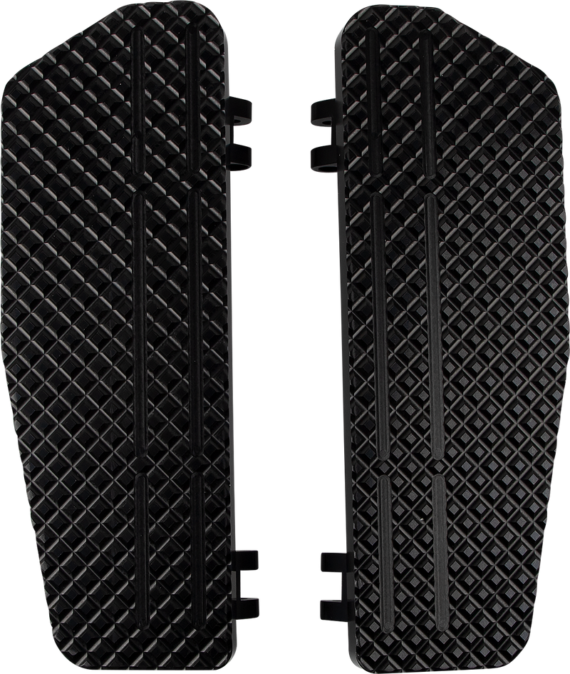 LA CHOPPERS County Line Billet Floorboards - Black - FL '65-'22 - LA-P101-00B