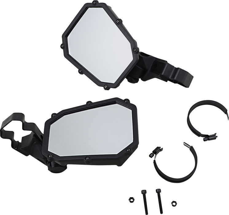 MOOSE UTILITY Mirror - Elite - Side View - Octagon - Black MEMIRKIT-ES1CCS