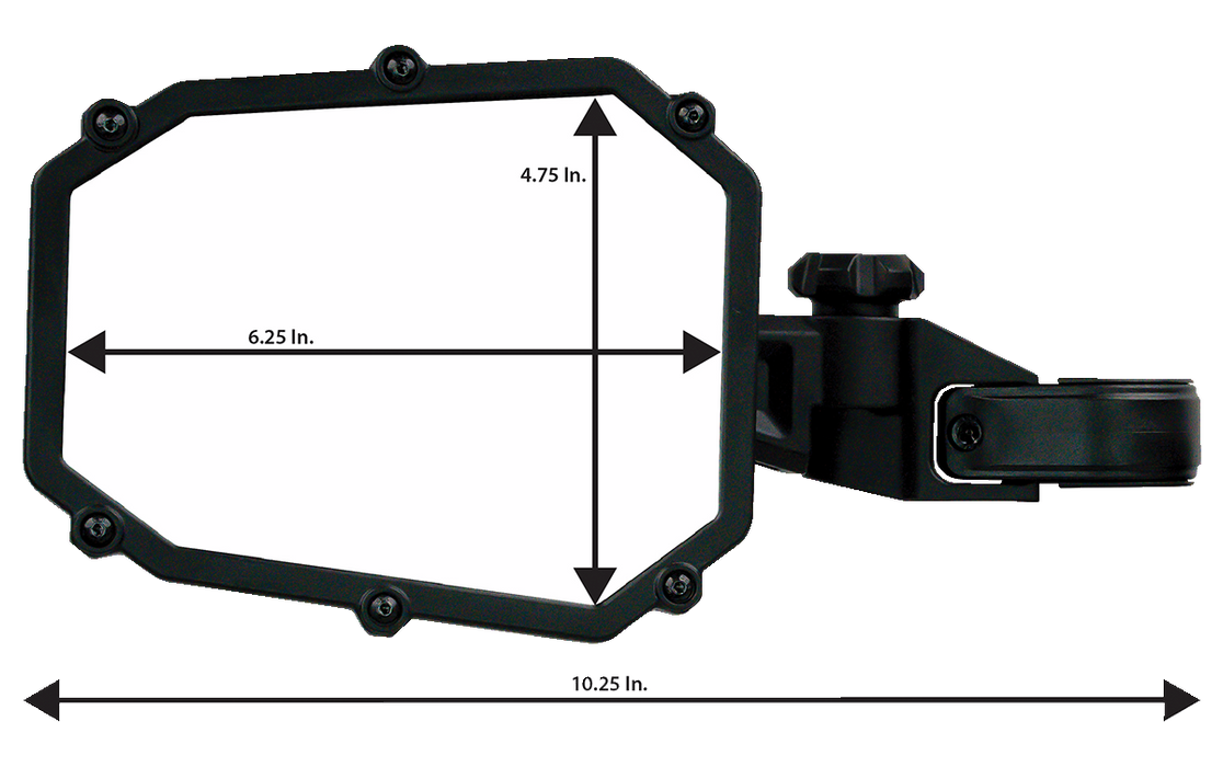 MOOSE UTILITY Mirror - Side View - Octagon - Black MUTVMIR-ES1-CCS