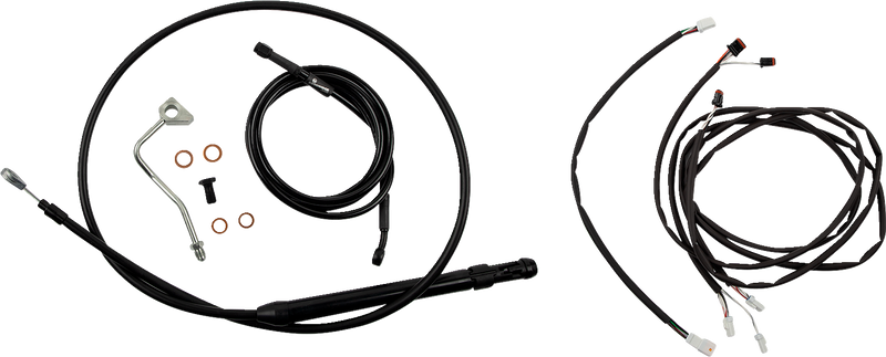 BURLY BRAND Control Kit - Gorilla Ape Hanger - 14" - Black - Harley-Davidson '21-'24 - B30-1308