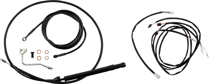 BURLY BRAND Control Kit - Gorilla Ape Hanger - 18" - Black - Harley-Davidson '21-'24 - B30-1310
