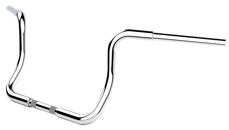 LA CHOPPERS Handlebar - Twin Round - 10" - Chrome - FLHT '96-'23 - LA-7325-10C